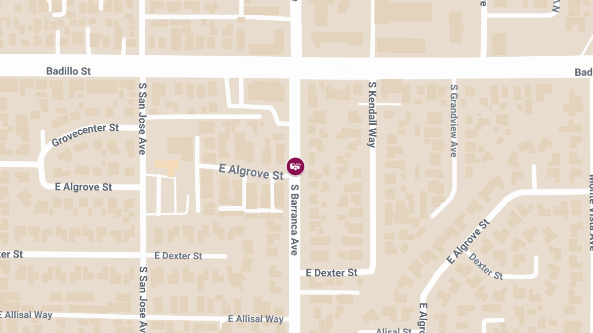 Crash With Injuries at 141 S Barranca Ave