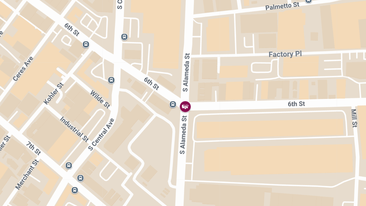 Crash With Injuries at E 6th St & S Alameda St
