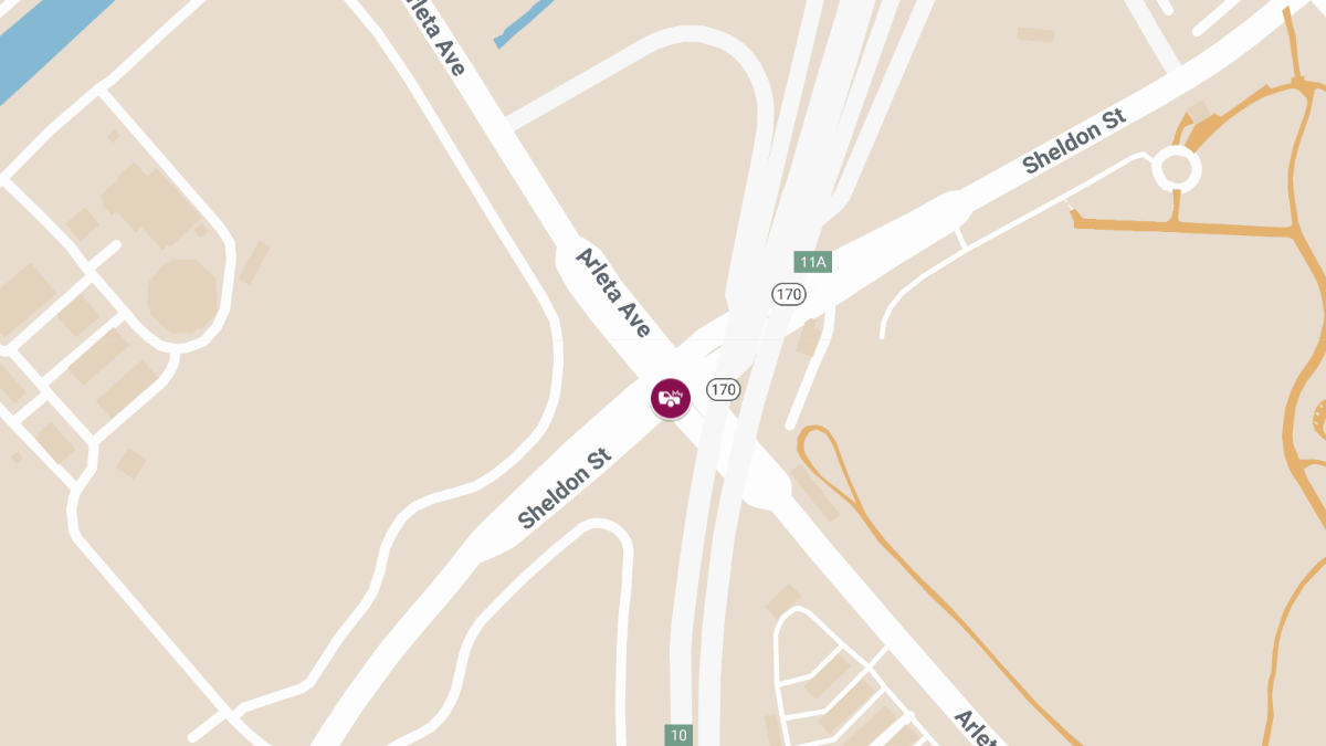 Crash With Injuries at Sheldon St & Arleta Ave