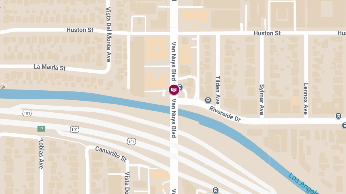 Crash With Injuries at Van Nuys Blvd & Riverside Dr