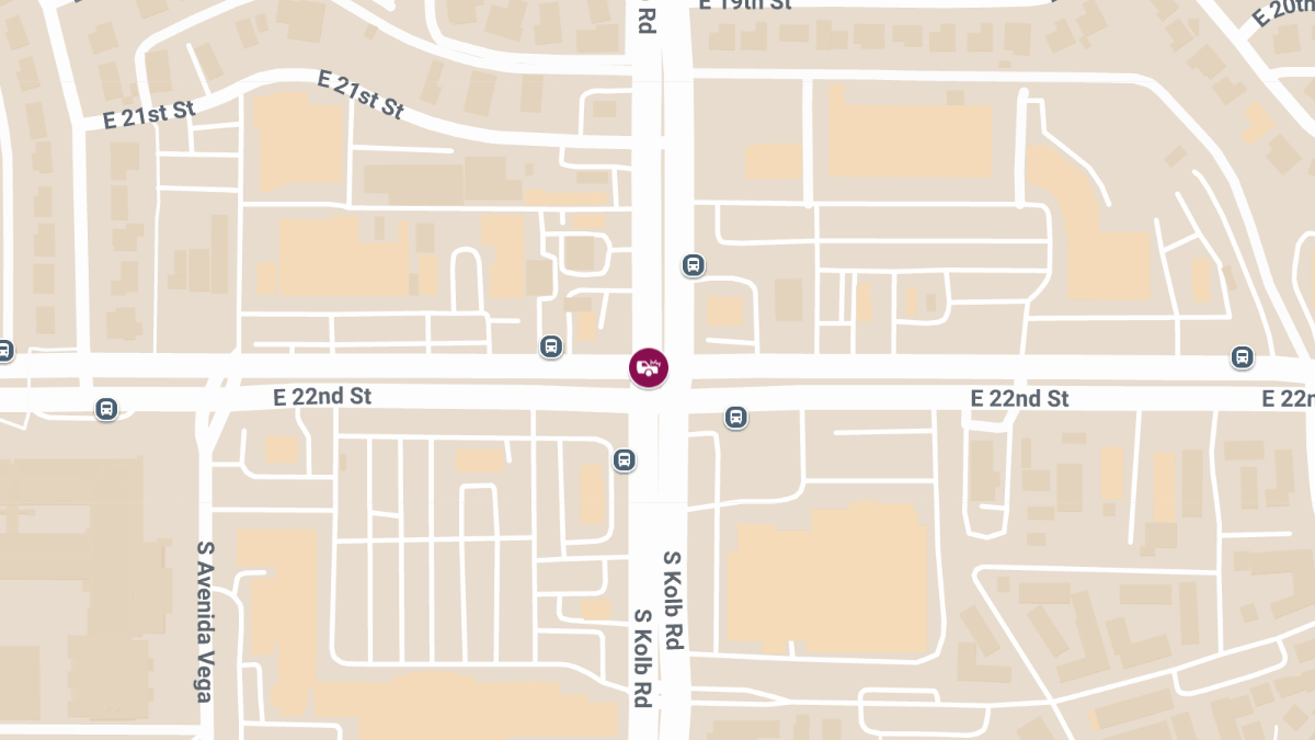 Crash at E 22nd St & S Kolb Rd, Injuries Reported