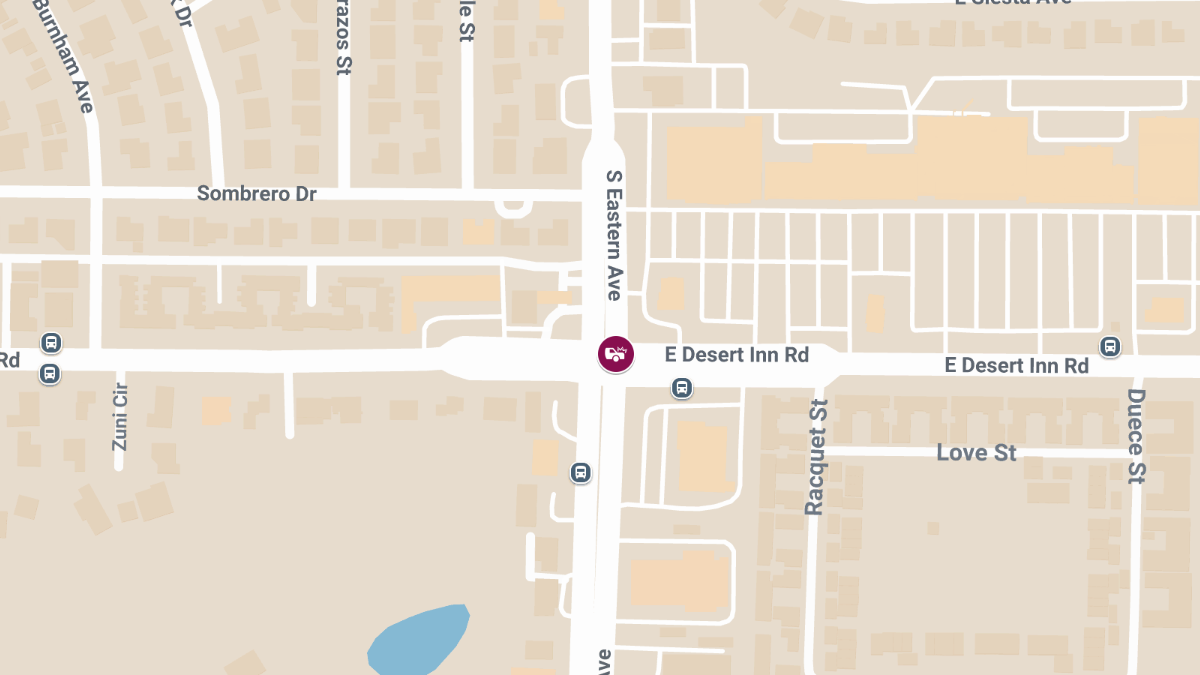 Crash at E Desert Inn Rd & S Eastern Ave Causes Injuries