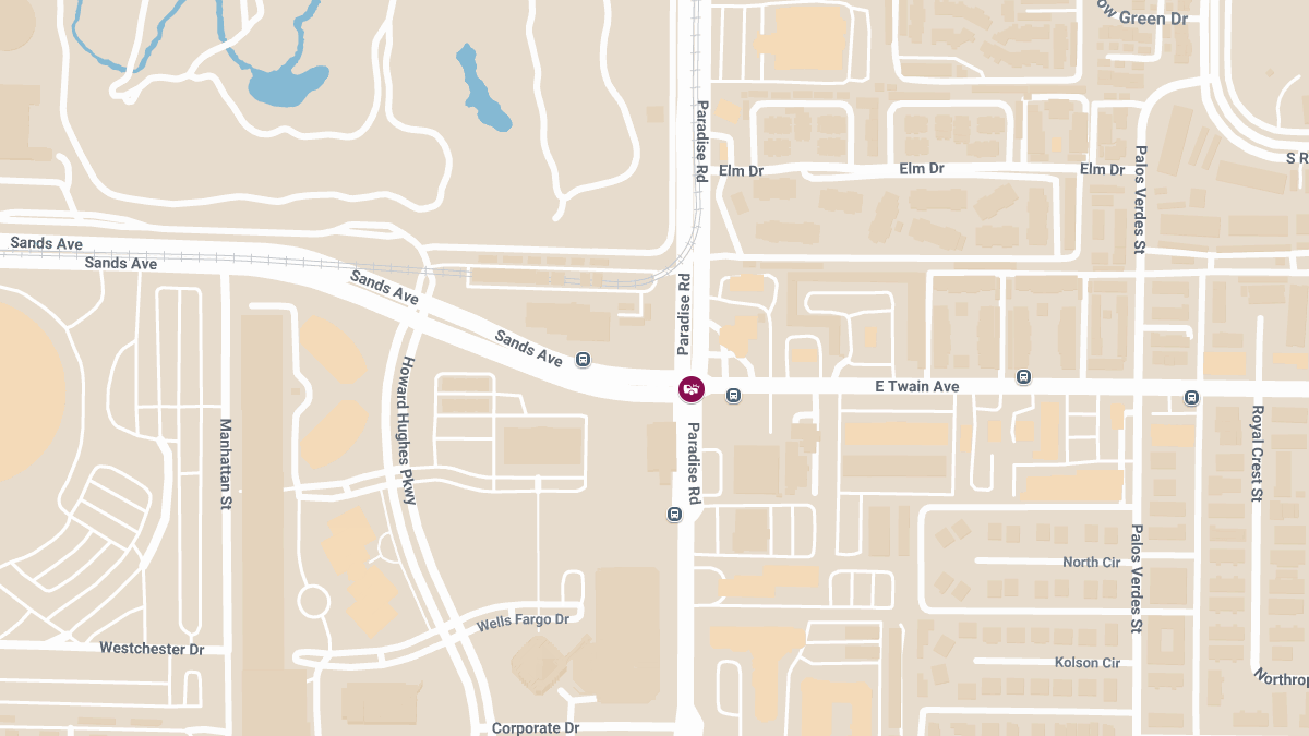 Crash at E Twain Ave & Paradise Rd Leads to Injuries