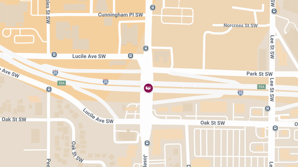 Crash at Joseph E Lowery Blvd SW & I-20 W Results in Injuries