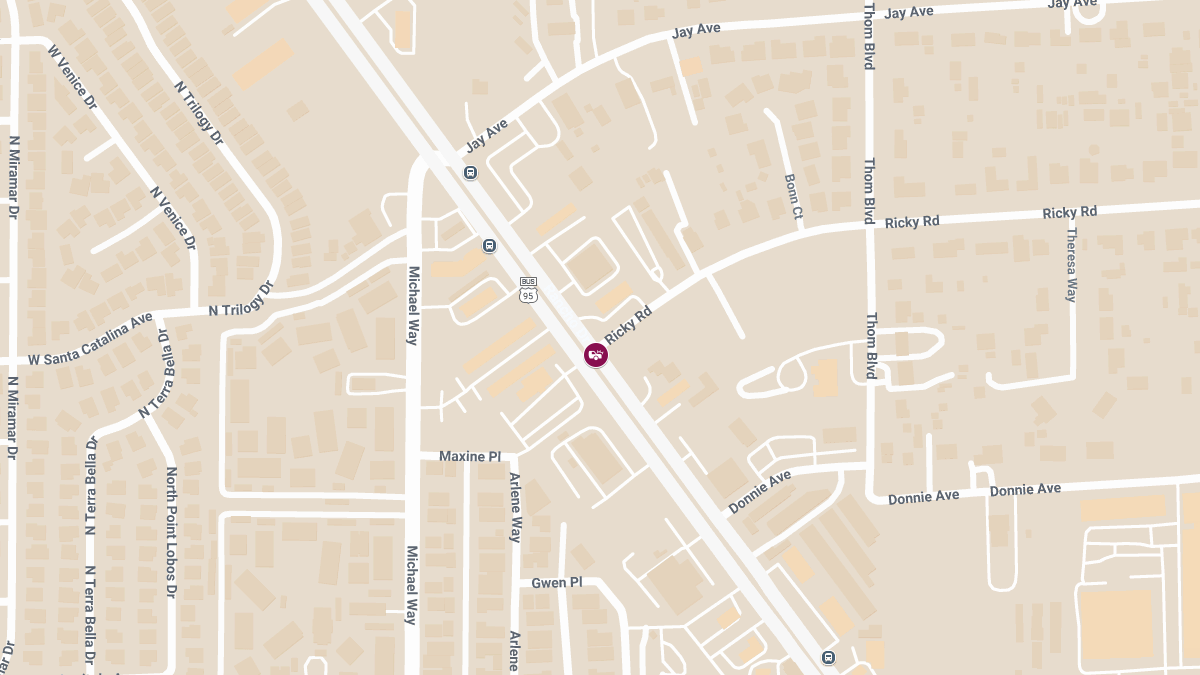 Crash at N Rancho Dr & Ricky Rd Causes Injuries