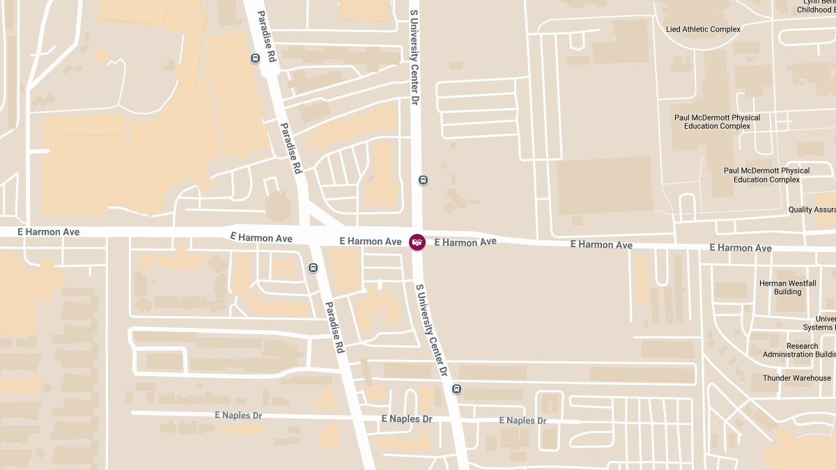 Crash at University Center Dr & E Harmon Ave Results in Injuries