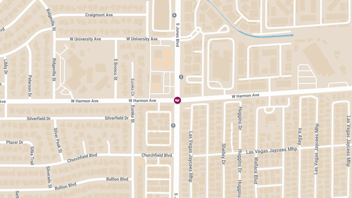 Crash at W Harmon Ave & S Jones Blvd Results in Injuries