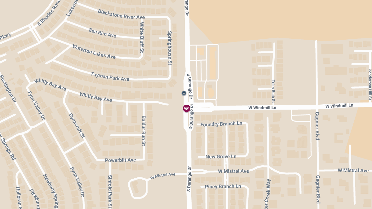 Crash at W Windmill Ln & S Durango Dr Causes Injuries