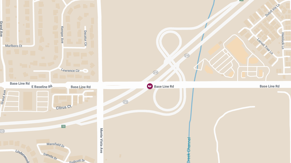 Crash on I-210 West Near Baseline Rd Results in Injuries