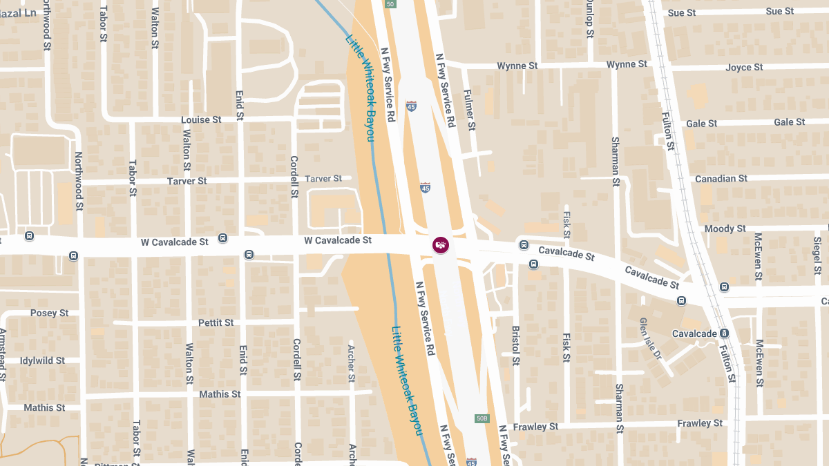 Crash on I-45 N & W Cavalcade St Causes Injuries