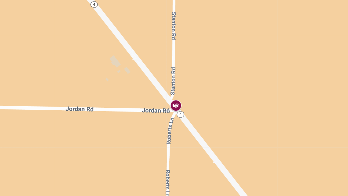 Crash on SR-4 at Jordan Rd, Injuries Reported