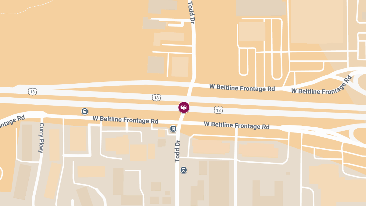 Crash with Injuries Blocks Shoulder on US-12/14/18/151 West at Todd Dr