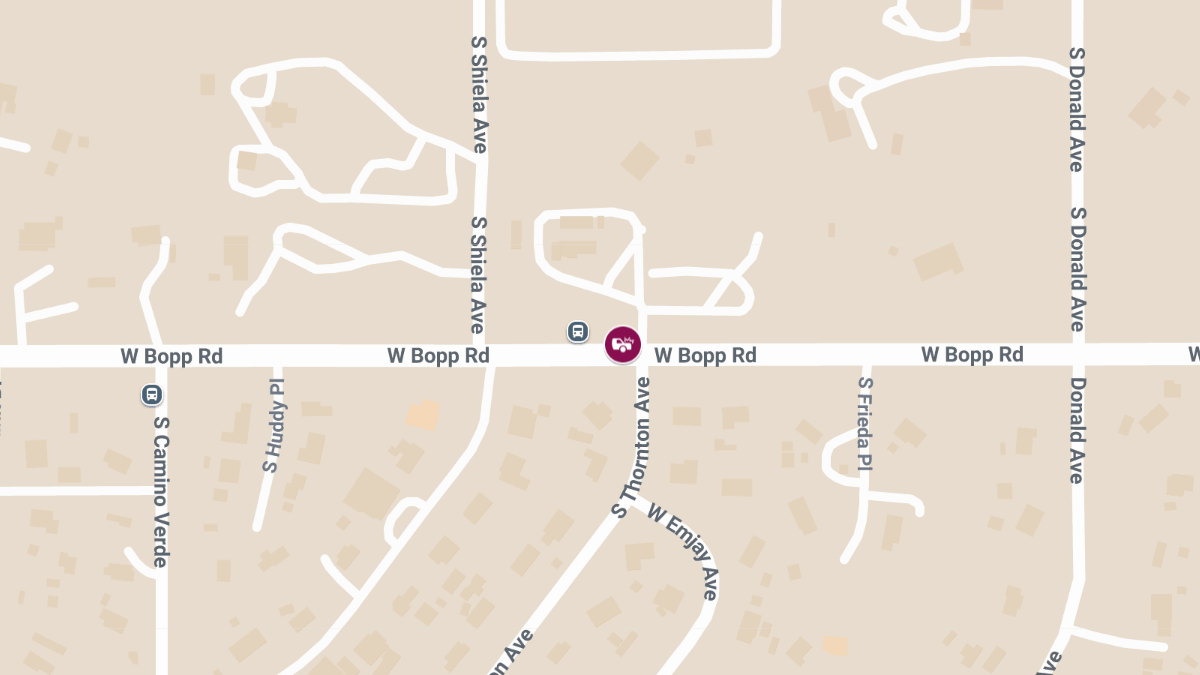 Crash with Injuries Reported at Bopp Rd & Thornton Ave