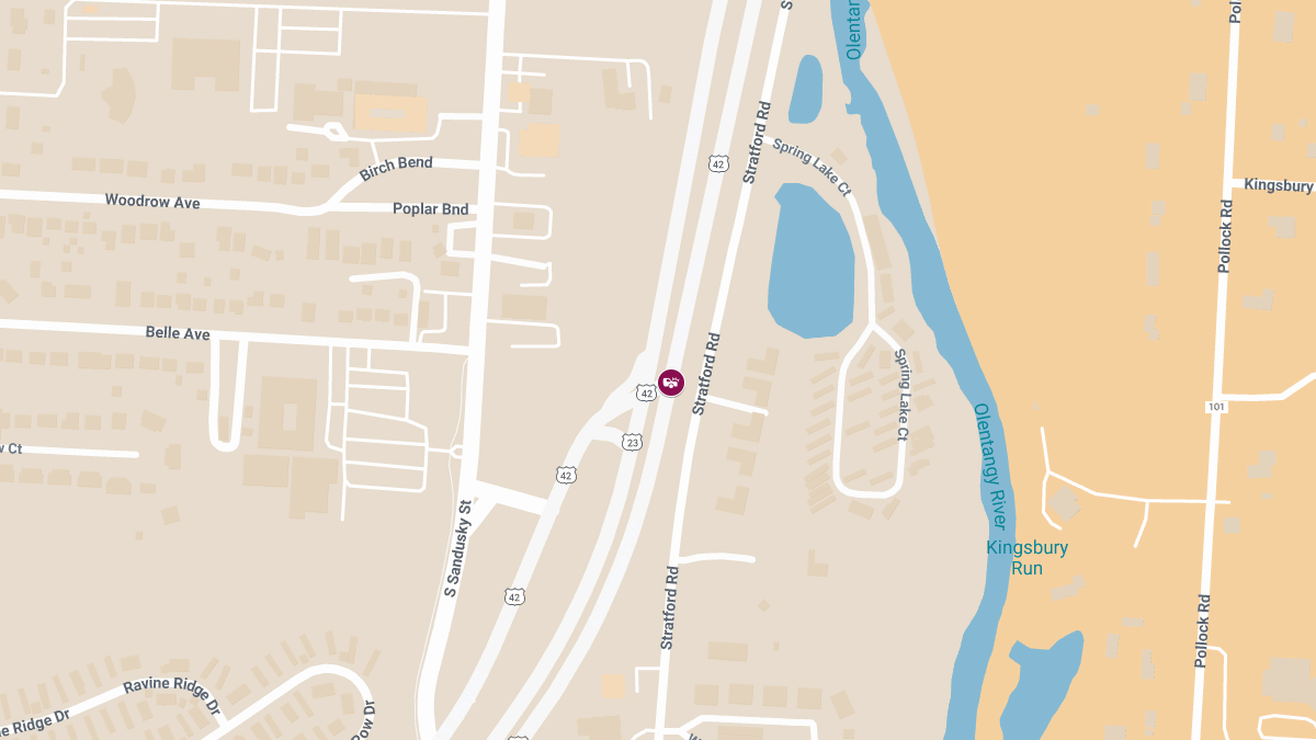 Crash with Injuries Reported at Columbus Pike & US Highway 42 S