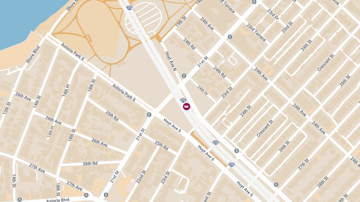 Crash with Injuries Reported on RFK Bridge at Hoyt Ave & I-278 W