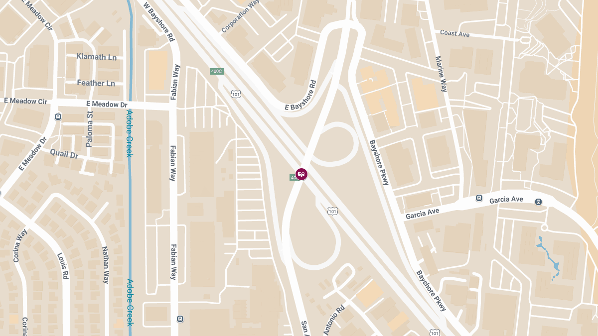 Crash with Injuries US-101 North at San Antonio Ave