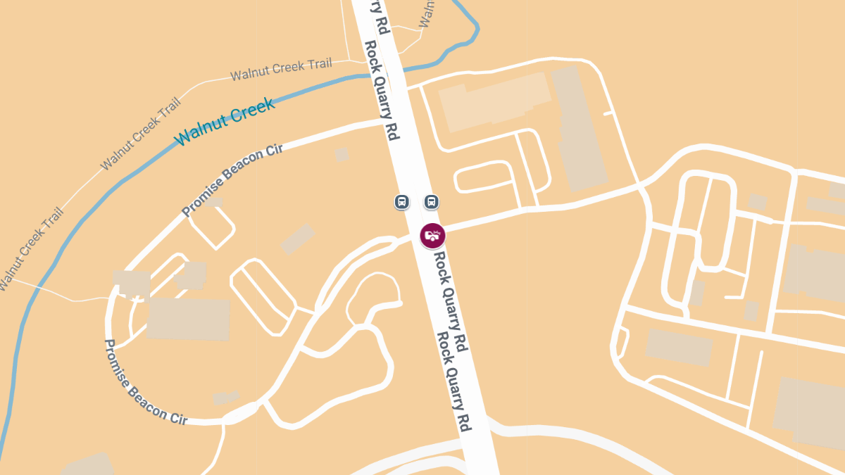 Crash with Injuries at 1601 Rock Quarry Rd