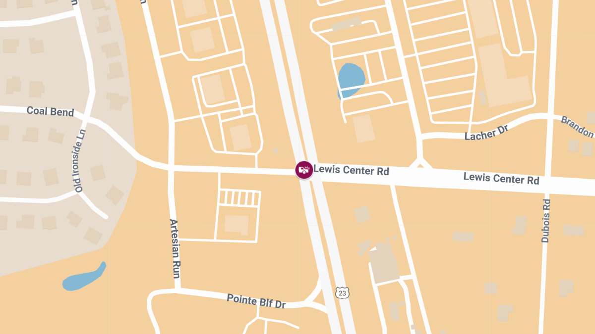 Crash with Injuries at Columbus Pike & Lewis Center Rd