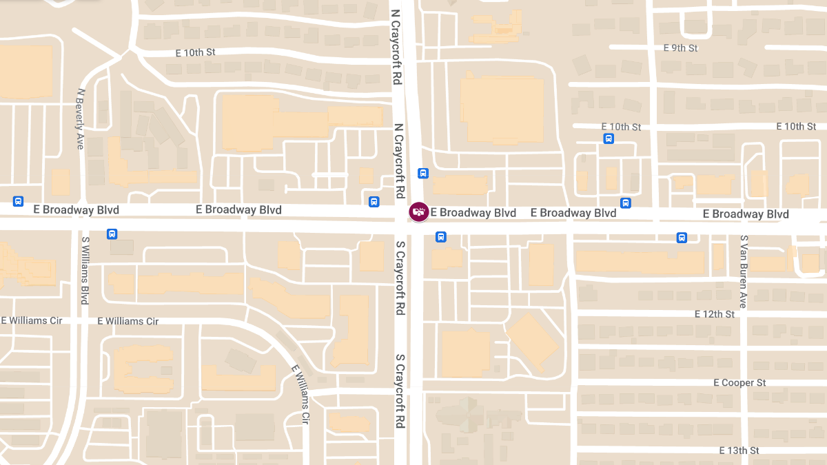 Crash with Injuries at Broadway Blvd & Craycroft Rd