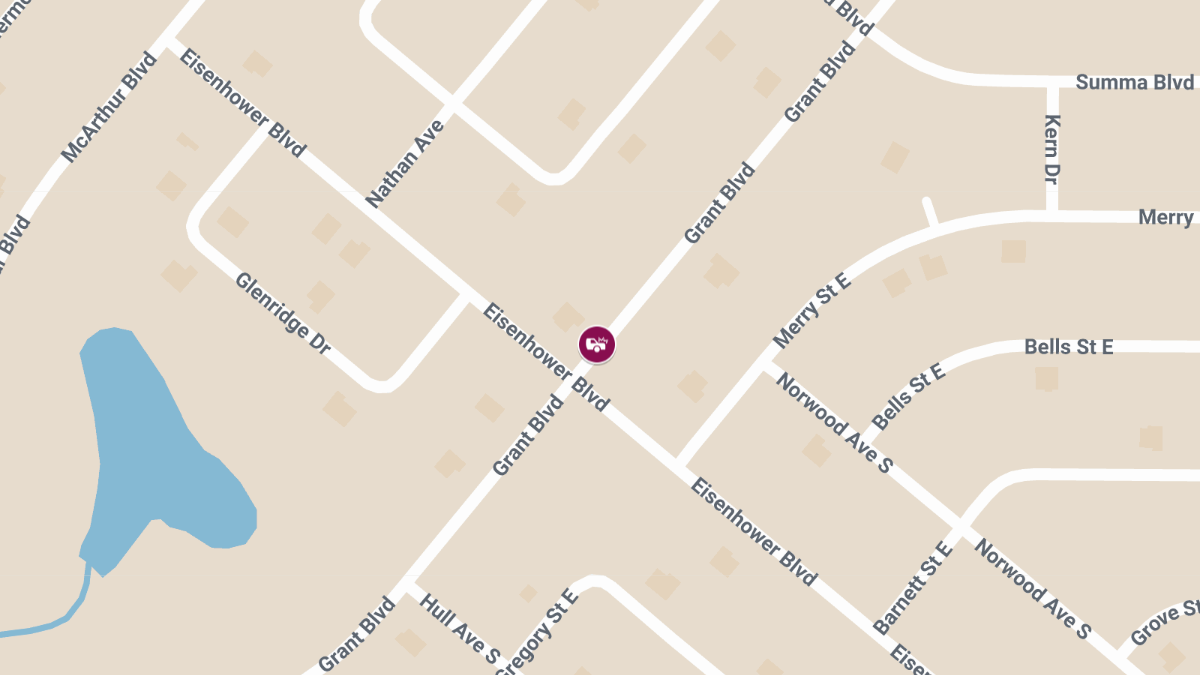 Crash with Injuries at Eisenhower Blvd & Grant Blvd