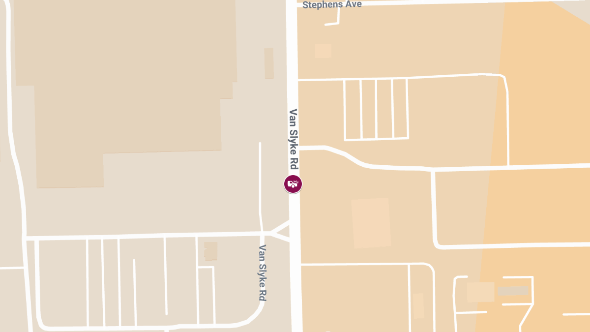 Crash with Injuries at Financial Plus Credit Union on Van Slyke Rd