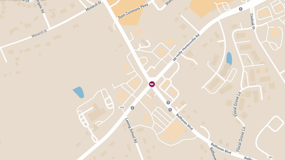Crash with Injuries at Mt Holly-Huntersville Rd & Bellhaven Blvd