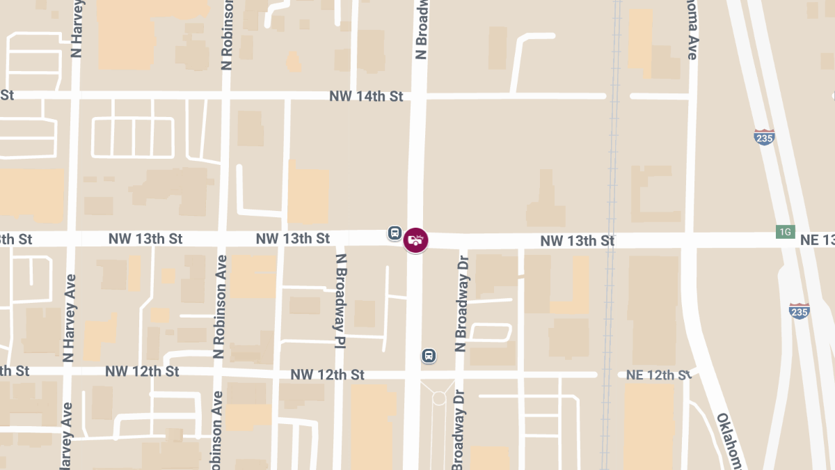 Crash with Injuries at N Broadway Ave & NW 13th St