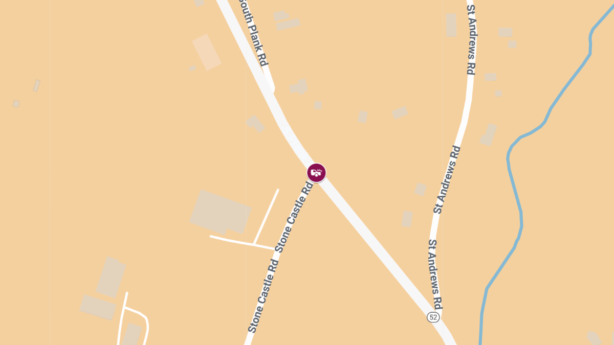 Crash with Injuries at Rt 52 & Stone Castle Rd