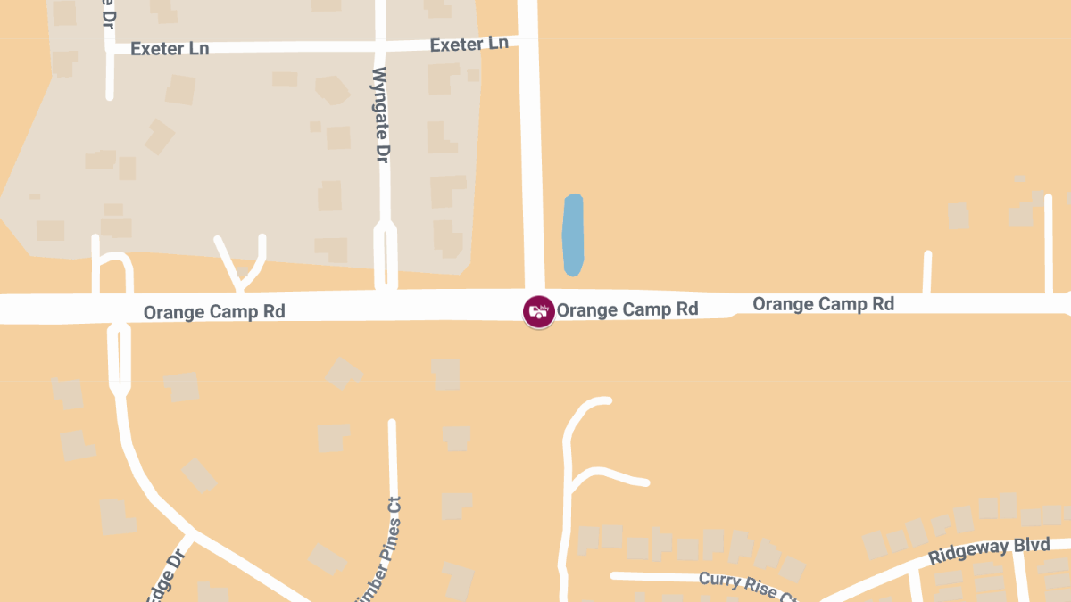 Crash with Injuries at S Blue Lake Ave & Orange Camp Rd