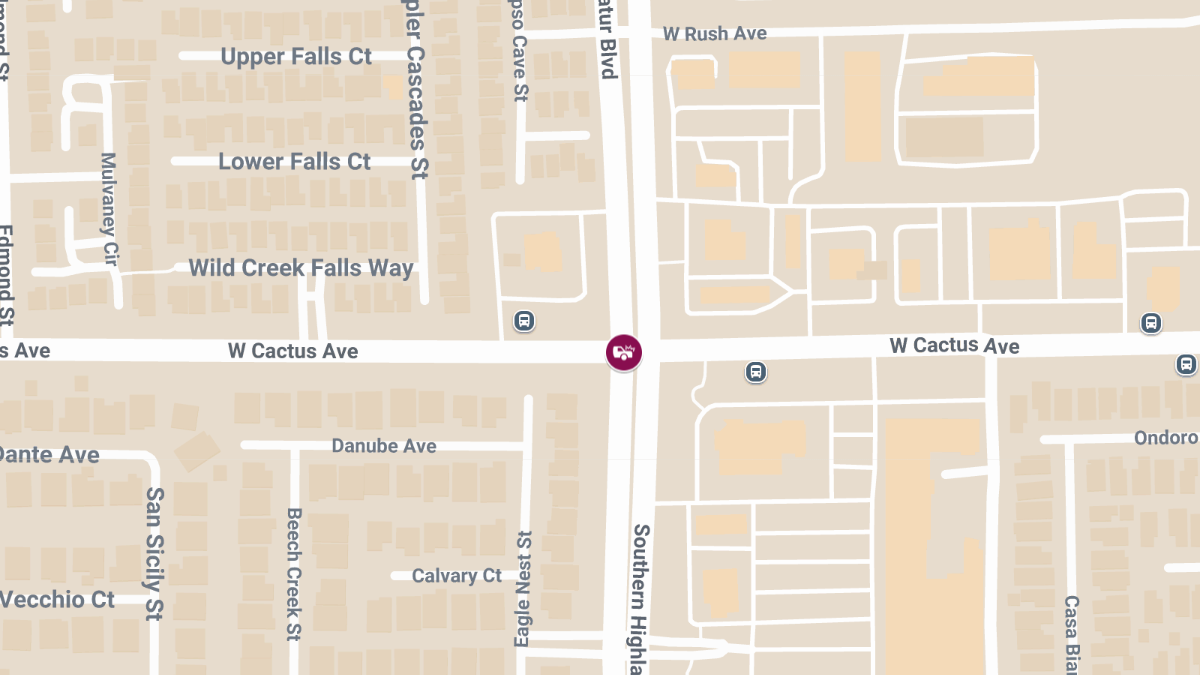 Crash with Injuries at S Decatur Blvd & W Cactus Ave