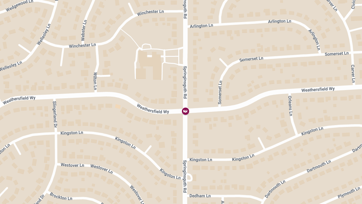 Crash with Injuries at Springinsguth Rd and Weathersfield Way