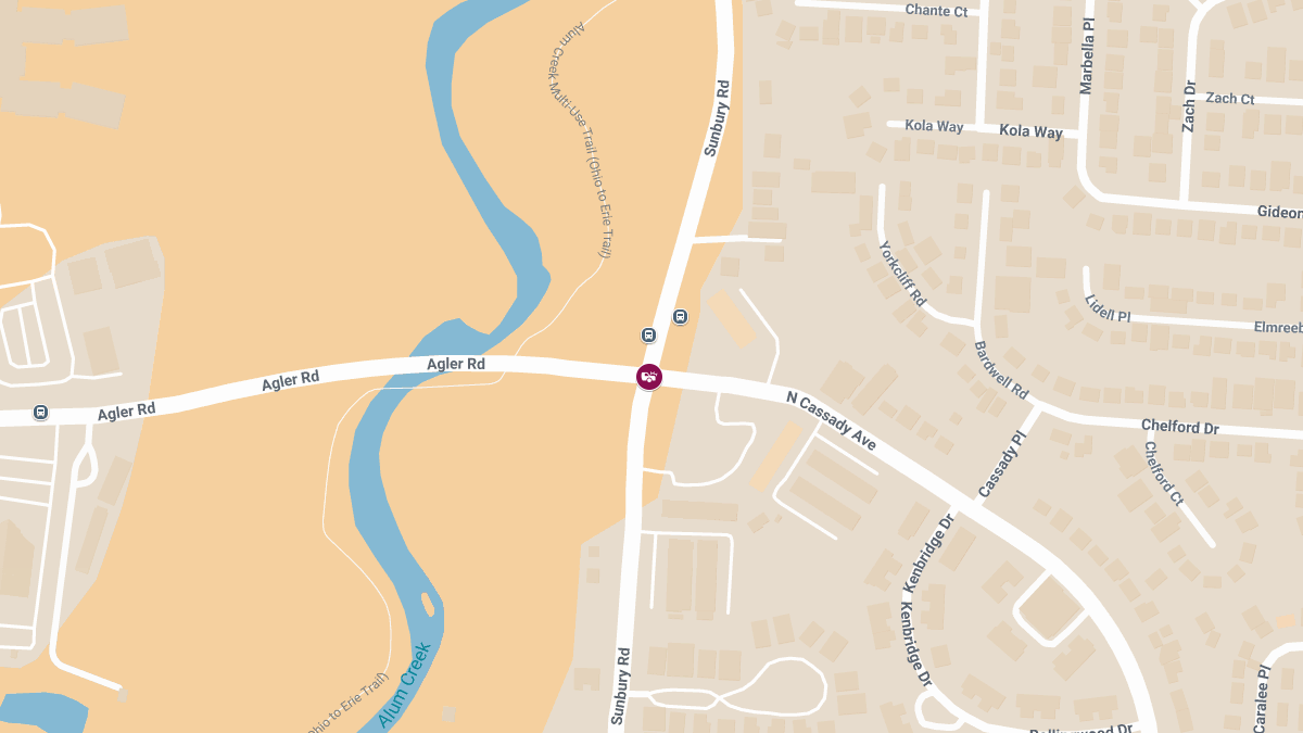Crash with Injuries at Sunbury Rd & Agler Rd