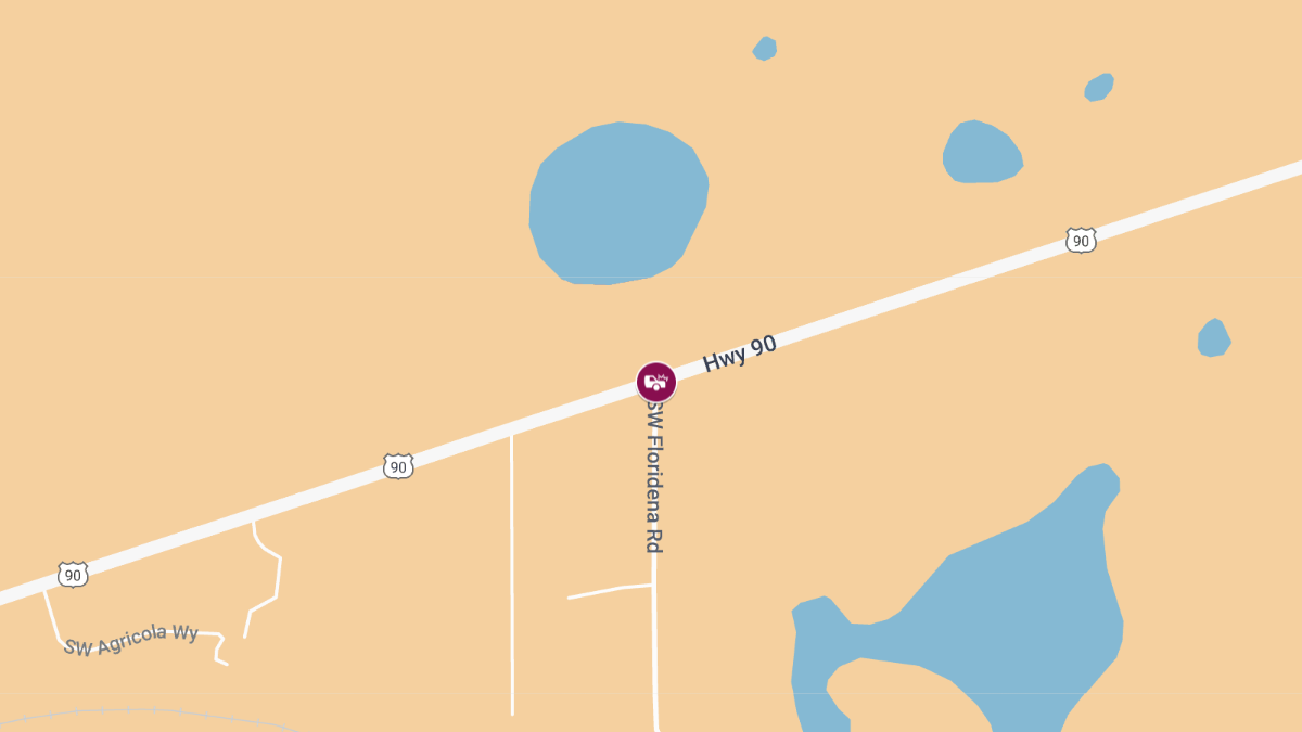 Crash with Injuries at W US 90 & SW Floridena Rd