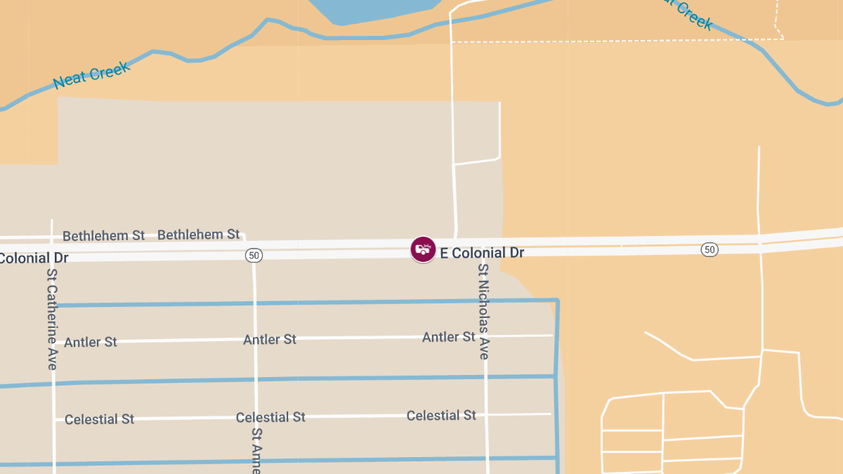 Crash with Injuries on E Colonial Dr at St Nicholas Ave