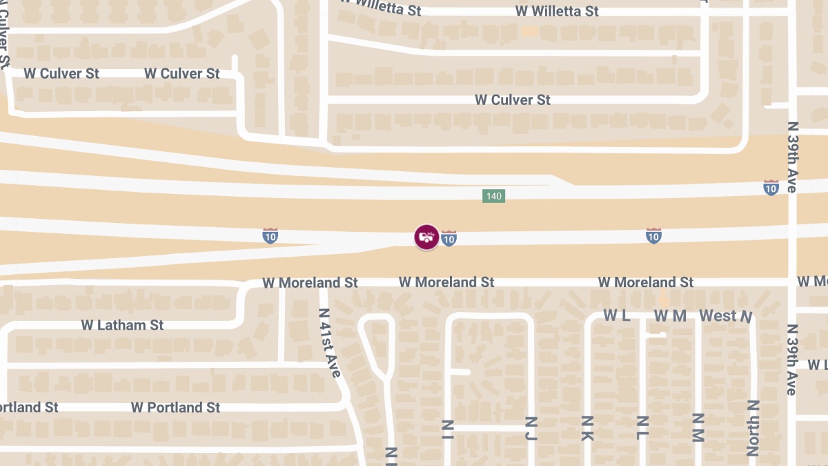 Crash with Injuries on I-10 West