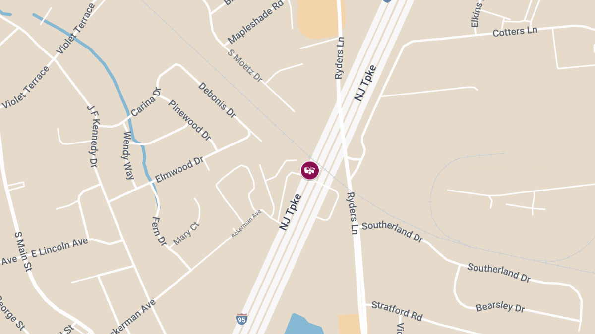 Crash with Injuries on NJ Tpke Near Interchange 9