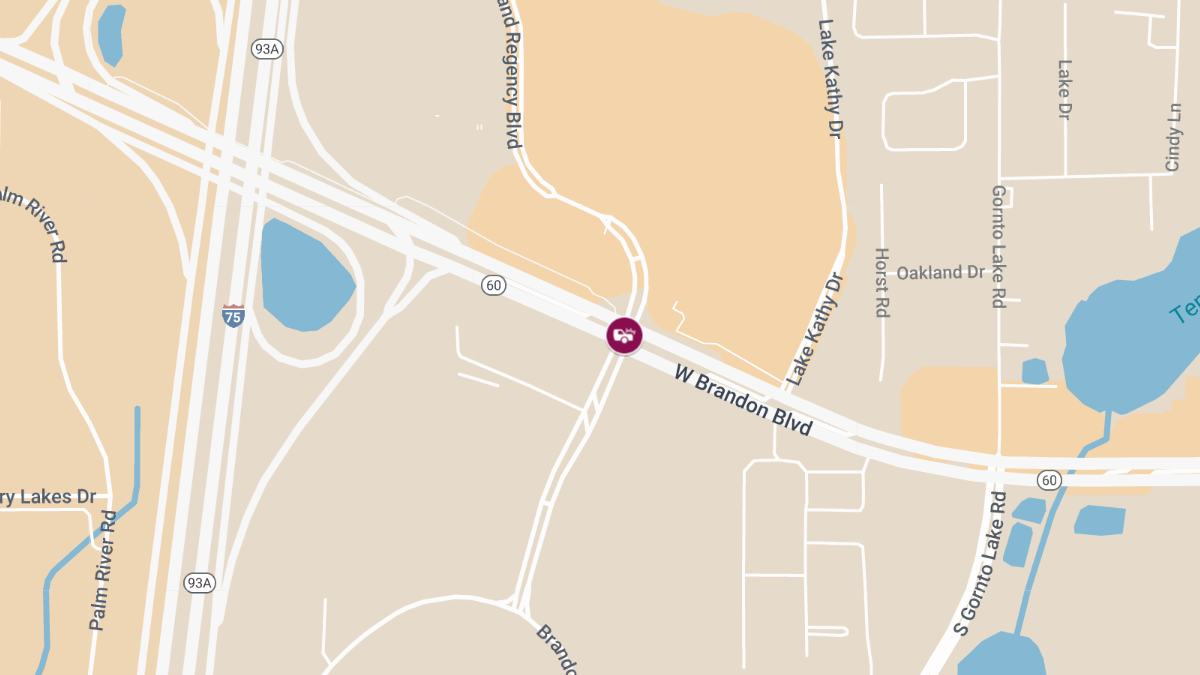 Crash with Injuries on W Brandon Blvd at Grand Regency Blvd
