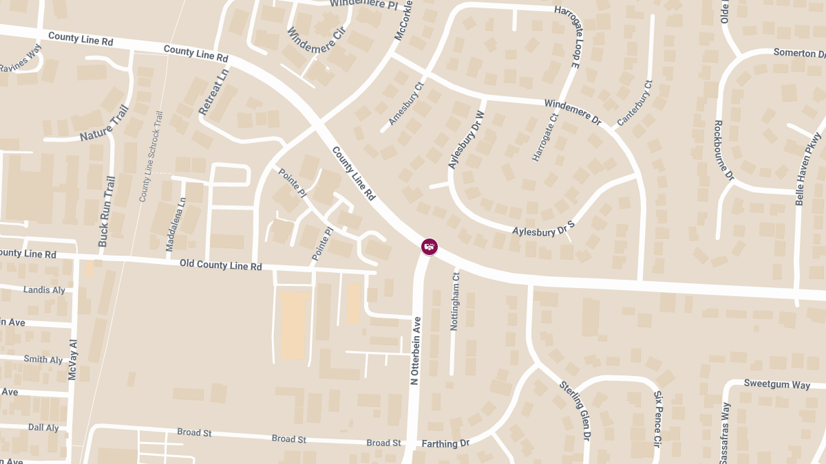 Crash with Injury Reported at N Otterbein Ave and County Line Rd
