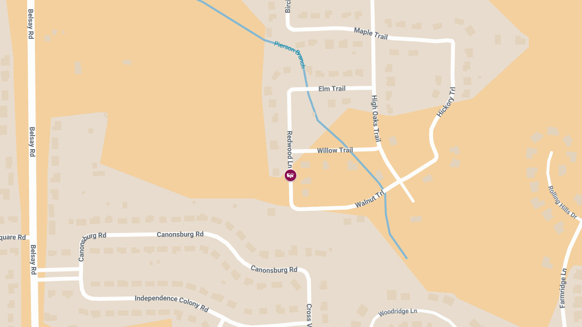 Crash with Injury at Redwood Ln in Rosewood Manor Townhomes