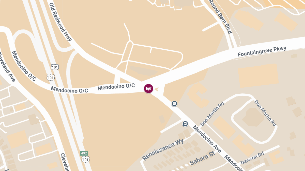 Driver Severely Injured in Crash at Mendocino Ave & Fountaingrove Pkwy