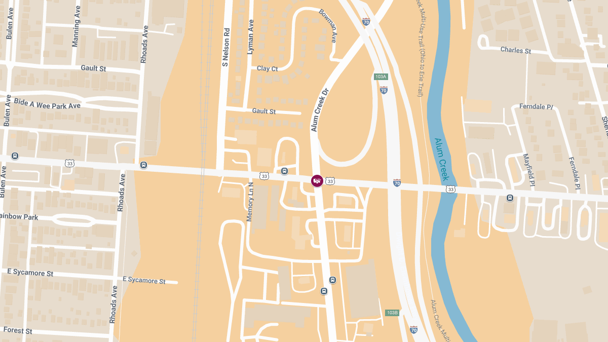 Emergency Crews Respond to Crash at Alum Creek Dr & E Livingston Ave