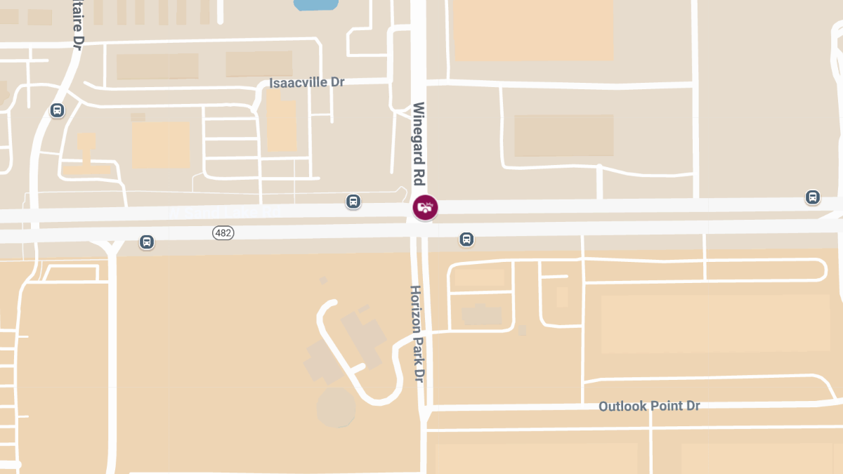 Fatal Crash on Sand Lake Rd W at Winegard Rd