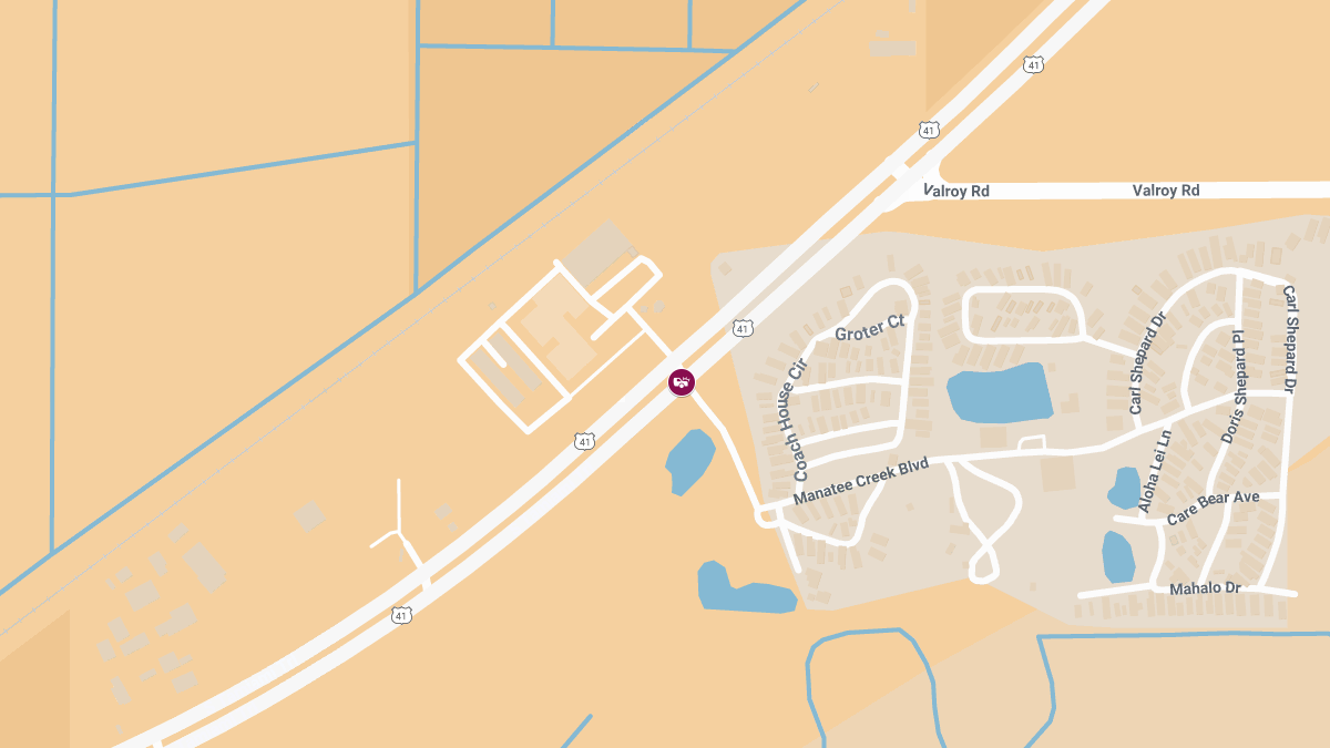 Fatal Crash on US-41 at Manatee Creek Blvd