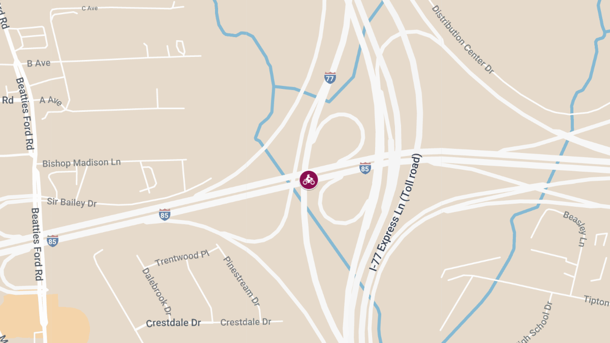 Fatal Motorcycle Crash on I-85 at I-77