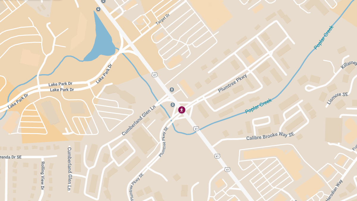 Fatal Pedestrian Crash at Cobb Pkwy & Plumtree Pkwy