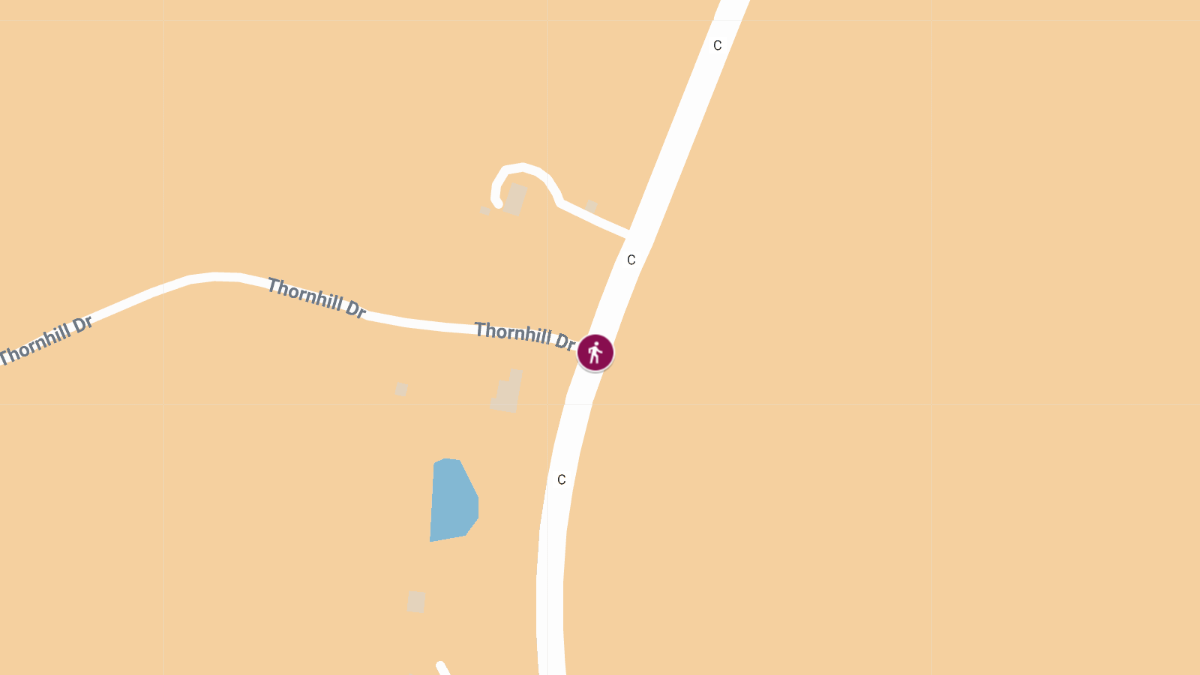 Fatal Pedestrian Crash on Route C at Thornhill Dr
