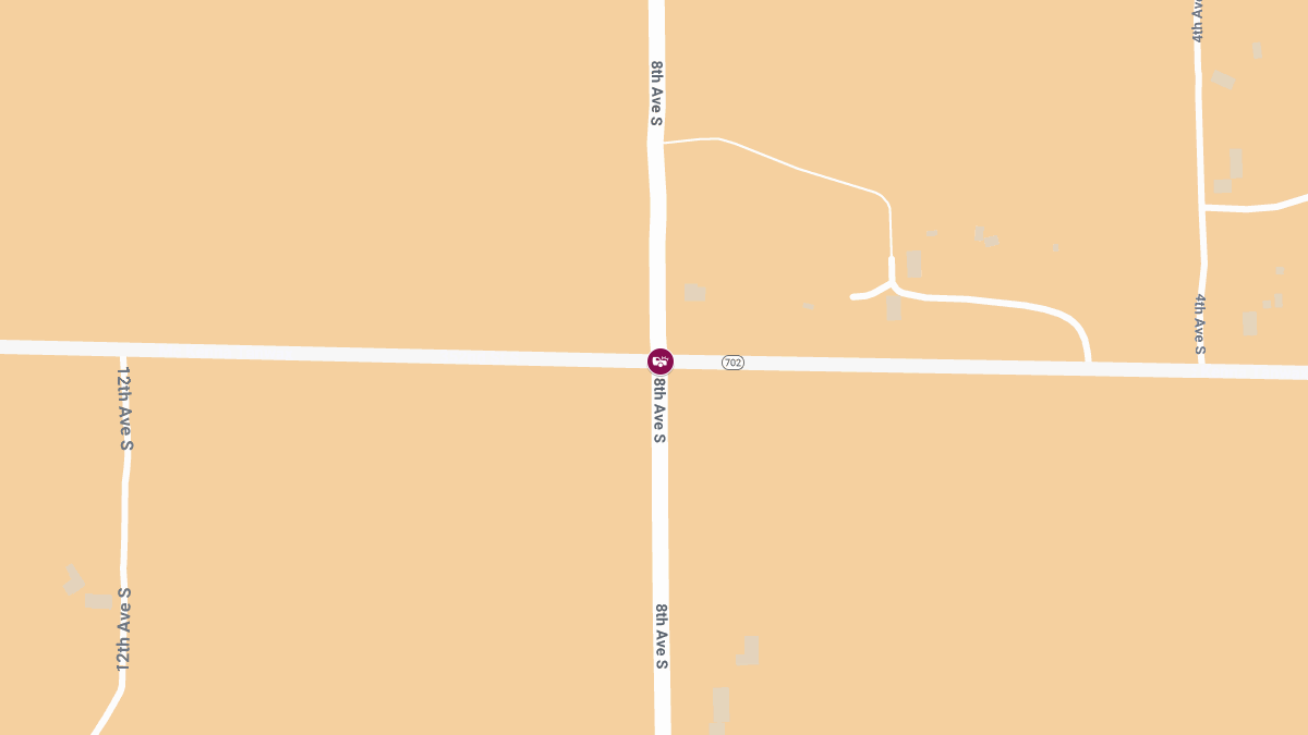 High-Impact Crash with Entrapment on SR 702 at 8th Ave S