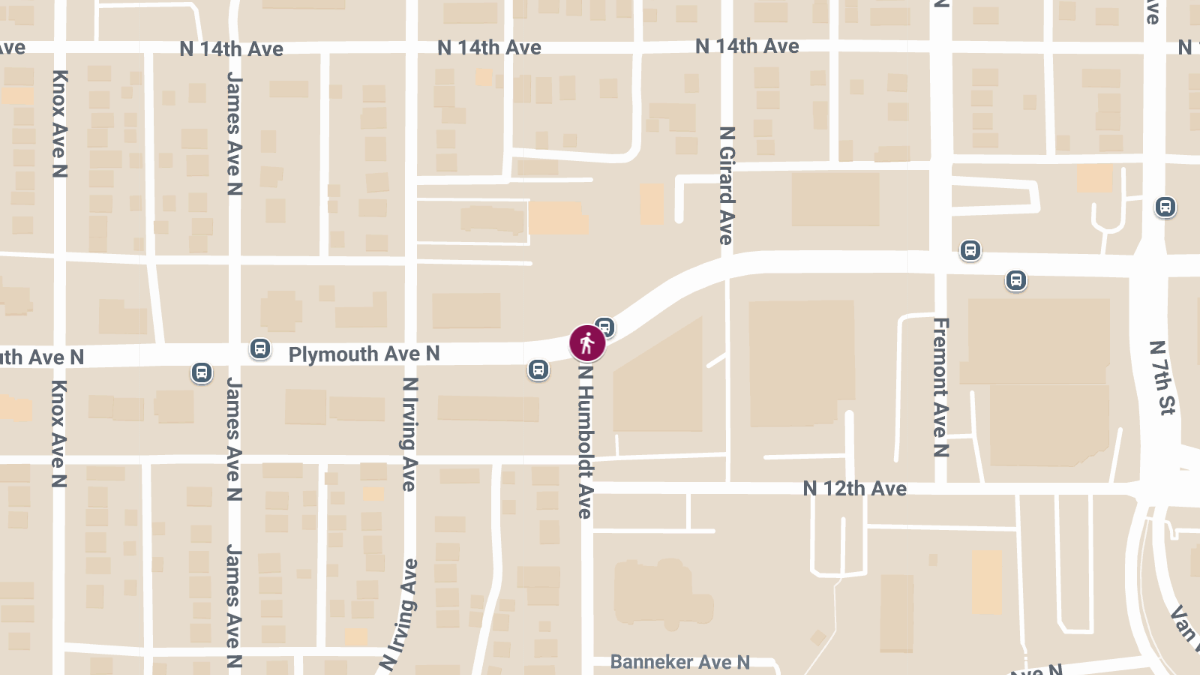 Hit-and-Run Crash with Injuries at Humboldt Ave N & Plymouth Ave N