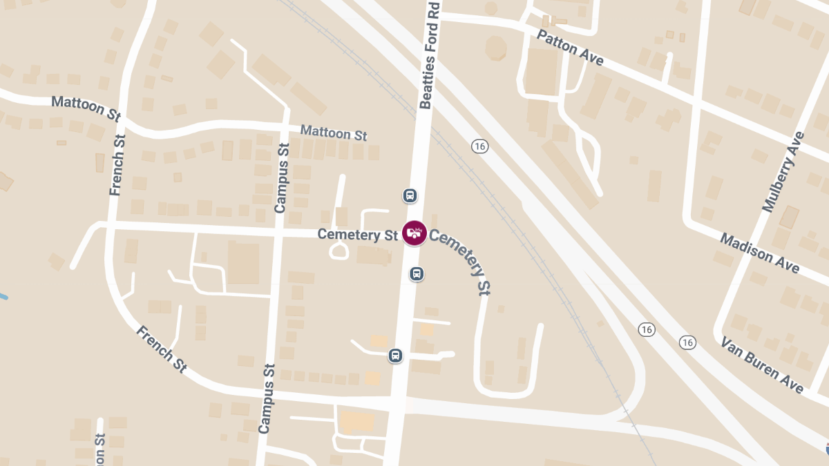 Hit-and-Run with Crash Injuries at Beatties Ford Rd & Cemetery St