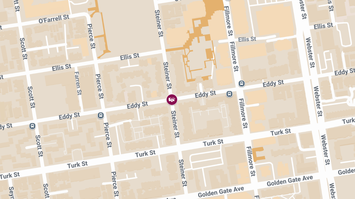 Injuries Reported in Car Crash at Eddy St & Steiner St